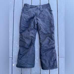 Slalom Womens Waterproof Ski Snowboard Nylon Pants Leg Zip Black Insulated Med